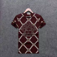 hombre versace shirt polo v-grid